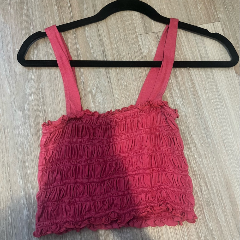 Pink/Red Ruffled Crop Top